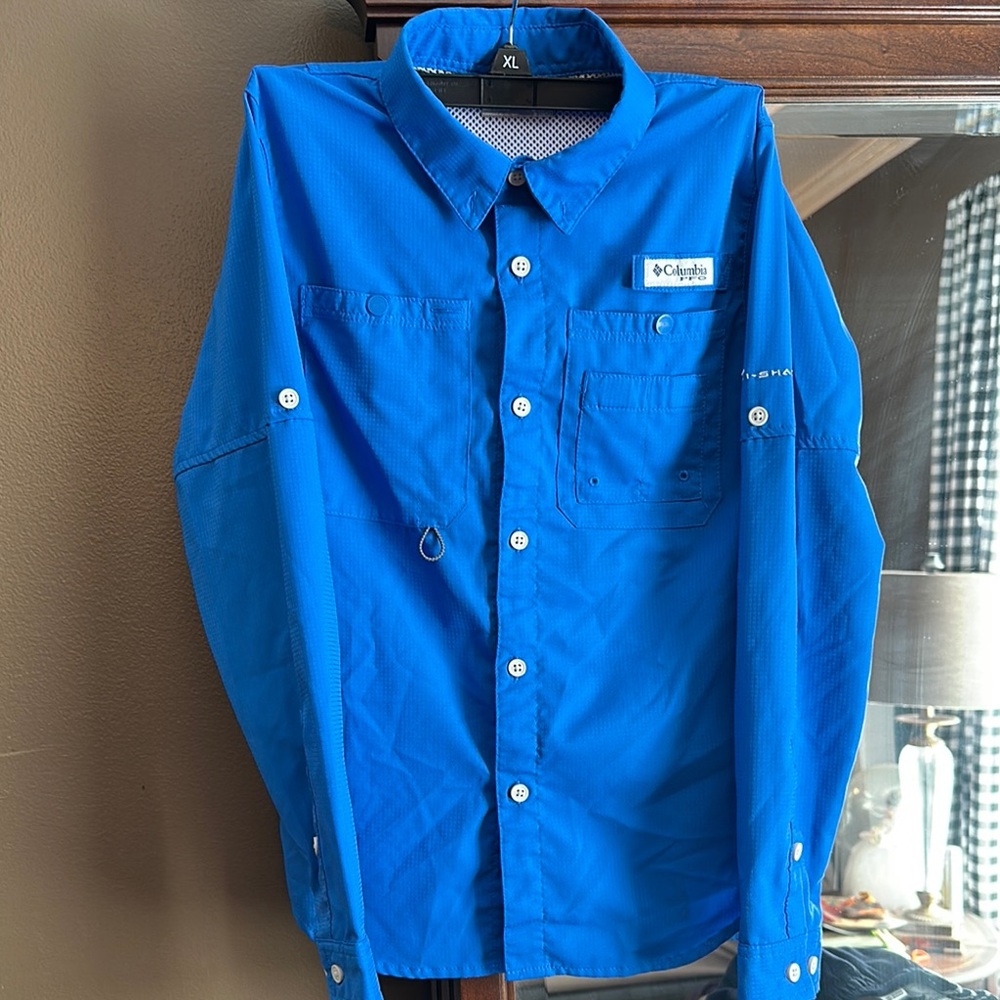 Columbia Blue Button-Up Shirt